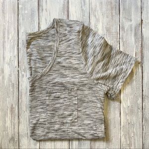 Ann Taylor Loft Heathered Grey Tee Shirt